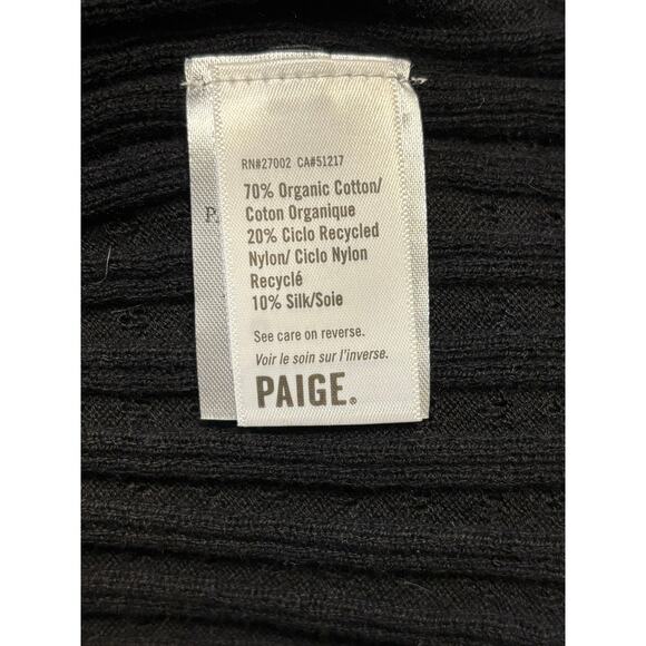 Paige NWT Rosina Top Black Size XS Cotton Blend Ruffled Whimsygoth Feminine - Picture 5 of 8